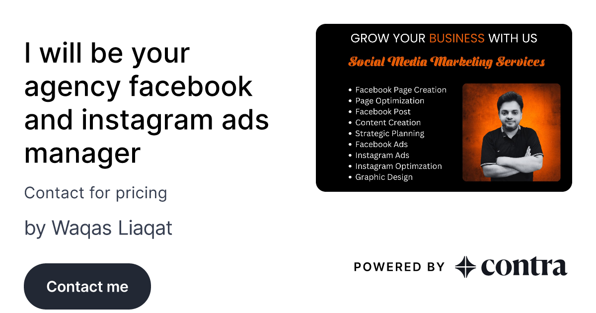 I Will Be Your Agency Facebook And Instagram Ads Manager By Waqas Liaqat