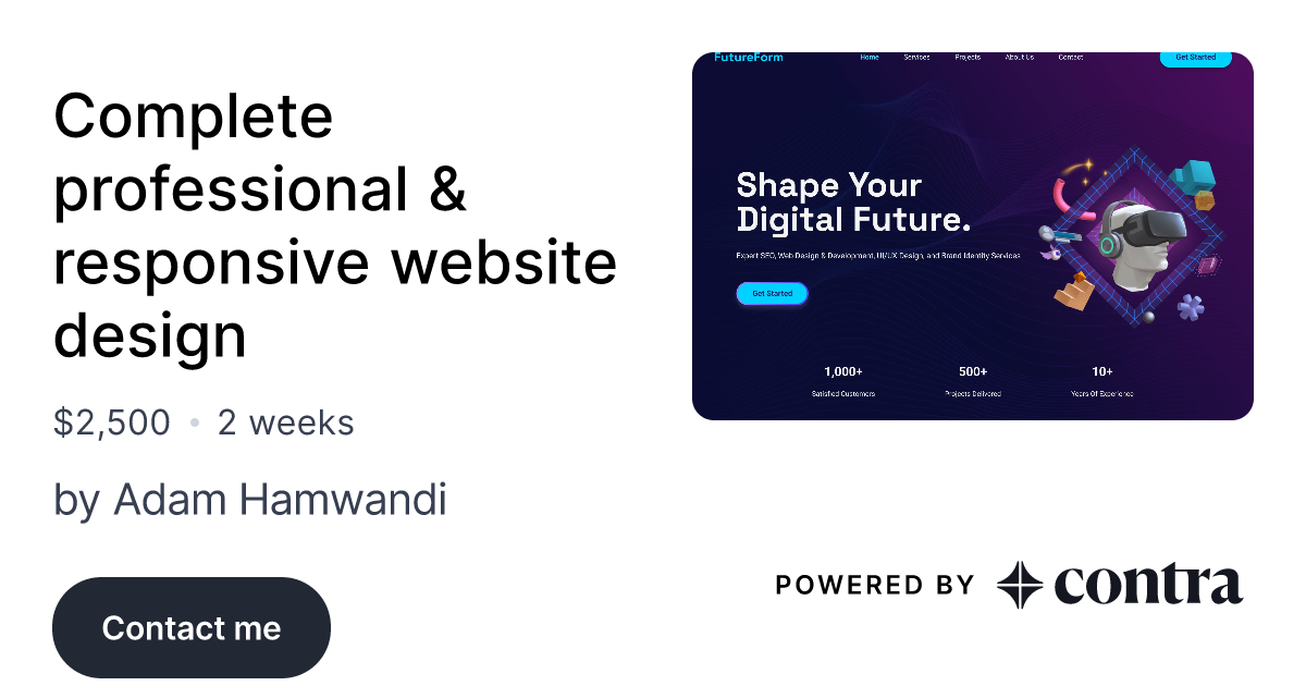 Complete Professional Responsive Website Design By Adam Hamwandi
