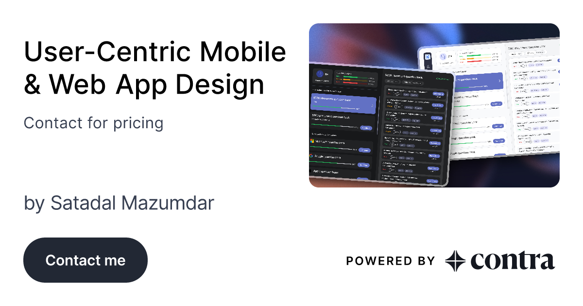 User Centric Mobile Web App Design By Satadal Mazumdar