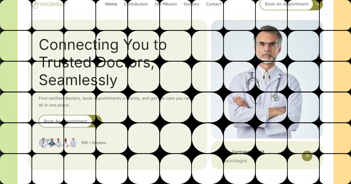 Healthcare Platform Landing Page Design for DocBridge