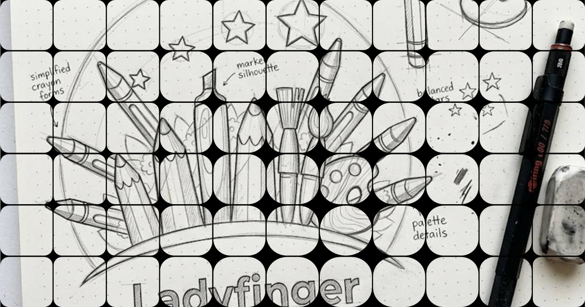 Craft a Bold Visual Identity for Ladyfinger Art Supplies