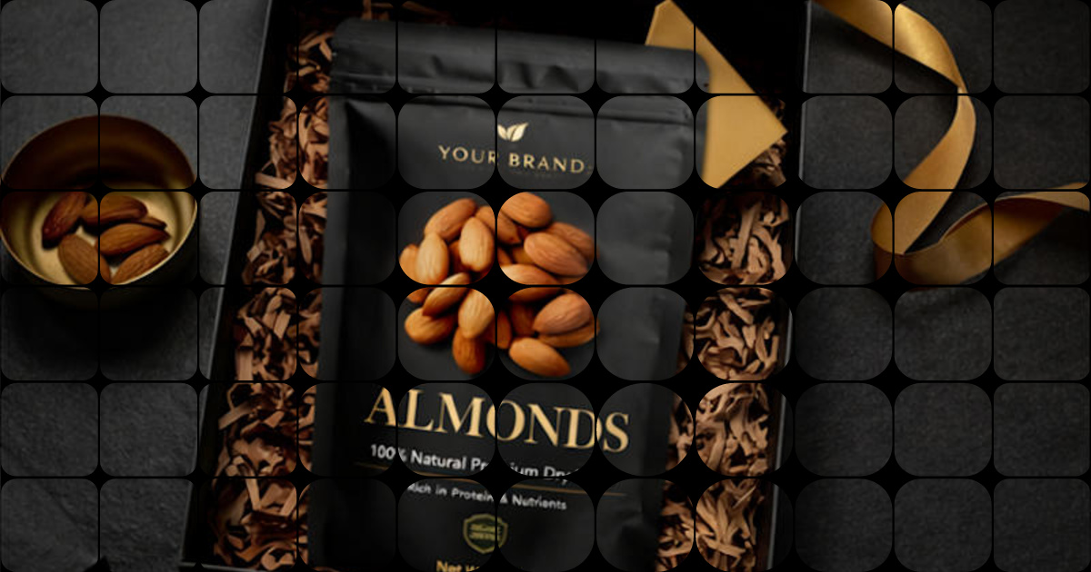 Luxury Almond Packaging Design for Premium Retail & E-Commerce