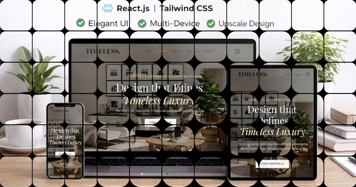 Elegant Construction Website: Showcase Luxury Interior Design