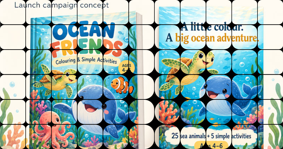 Ocean-Themed Children’s Book Launch Campaign Concept