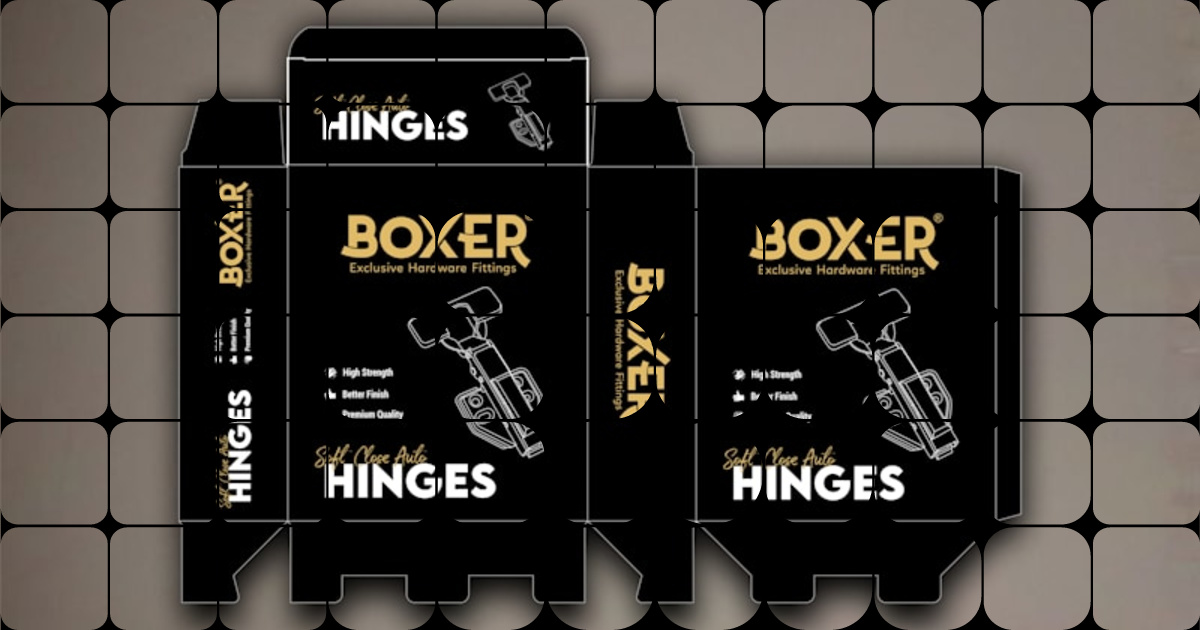 Innovative Premium Hardware Hinge Packaging Design Solution