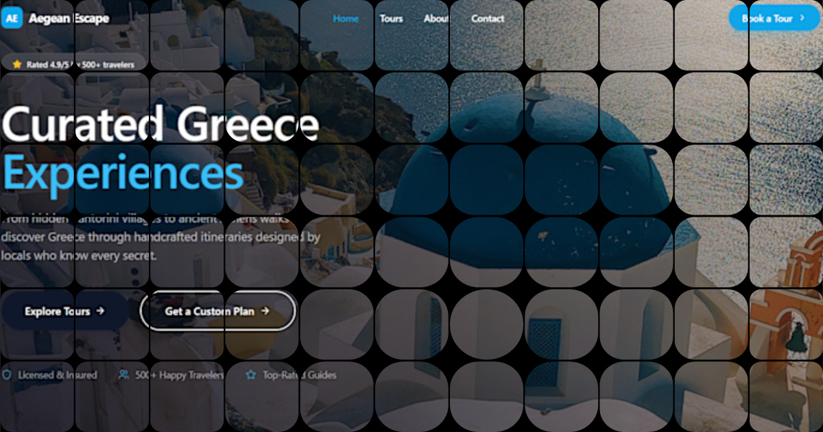 Explore Our New Greece Travel Website Concept for Insights