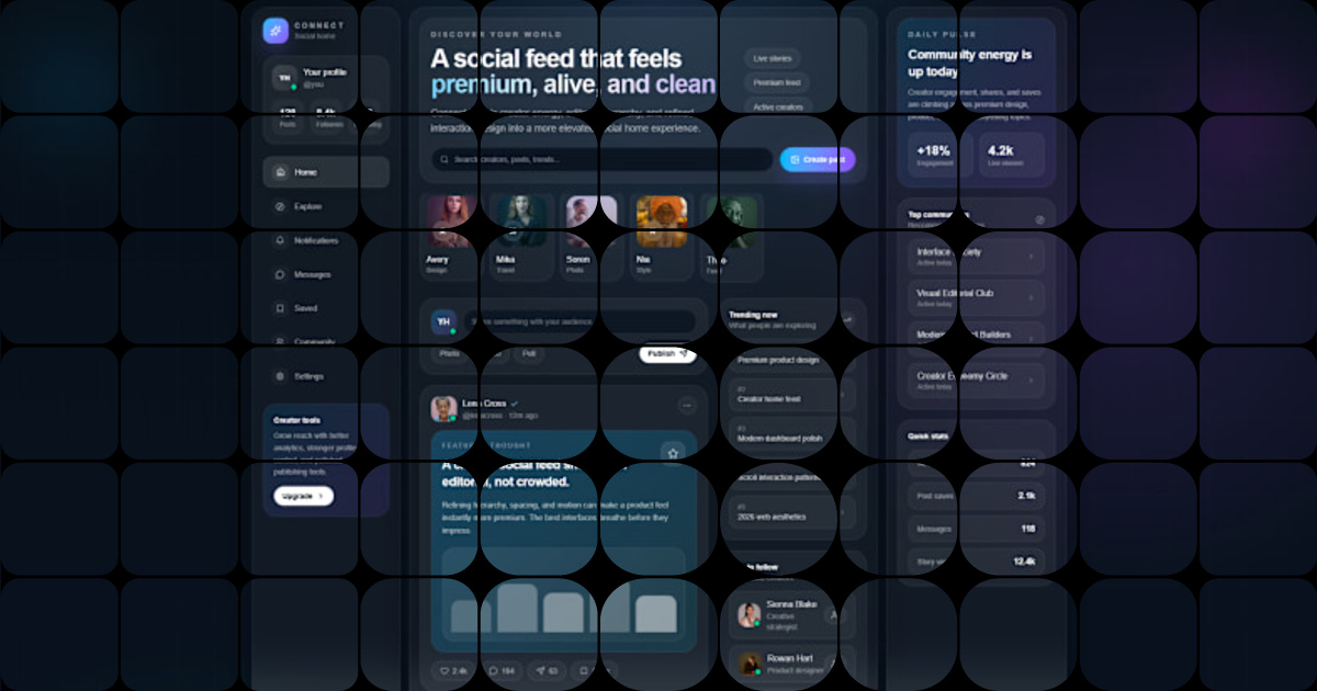 Designing a Modern, Interactive Social Platform Experience