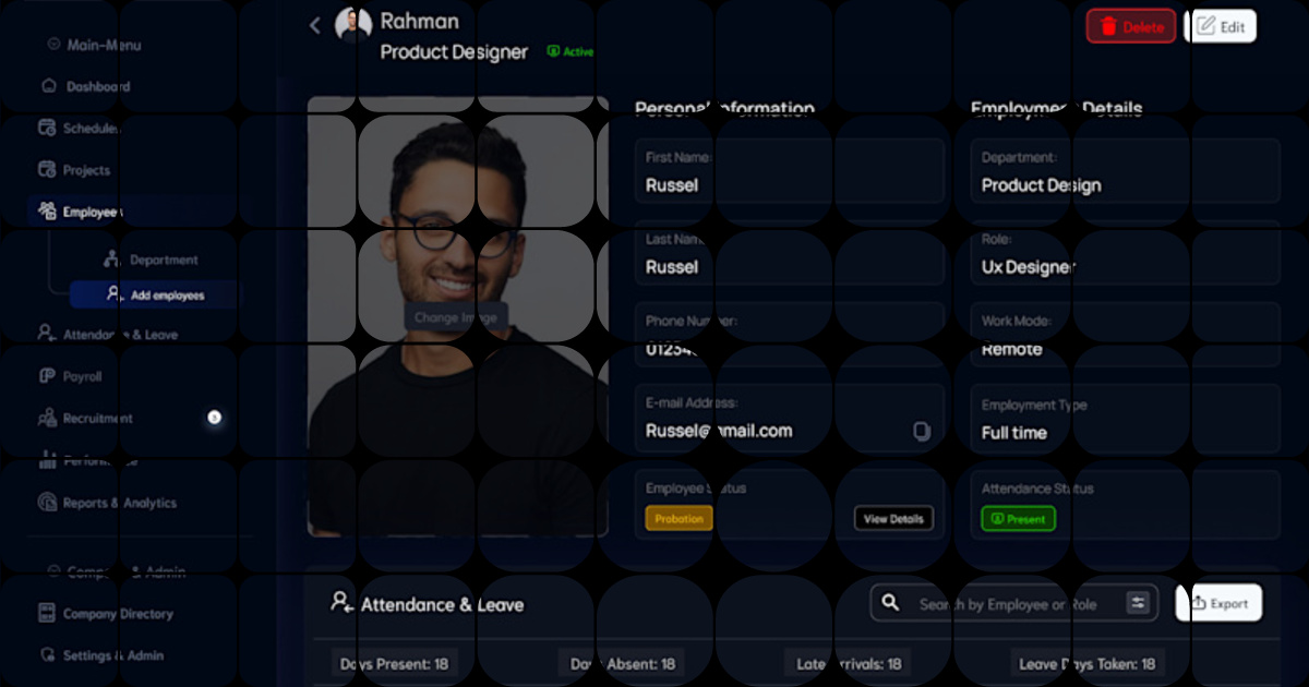 List of employee & Employee profile