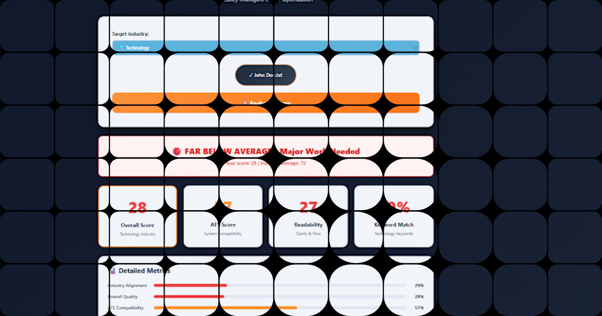 AI Resume Analyzer - Industry-Specific Career Tool Link [https://ai ...