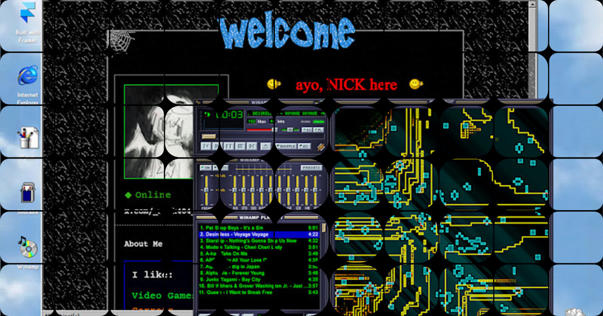 Retro Windows 98 Website Design with Modern Framer Touch