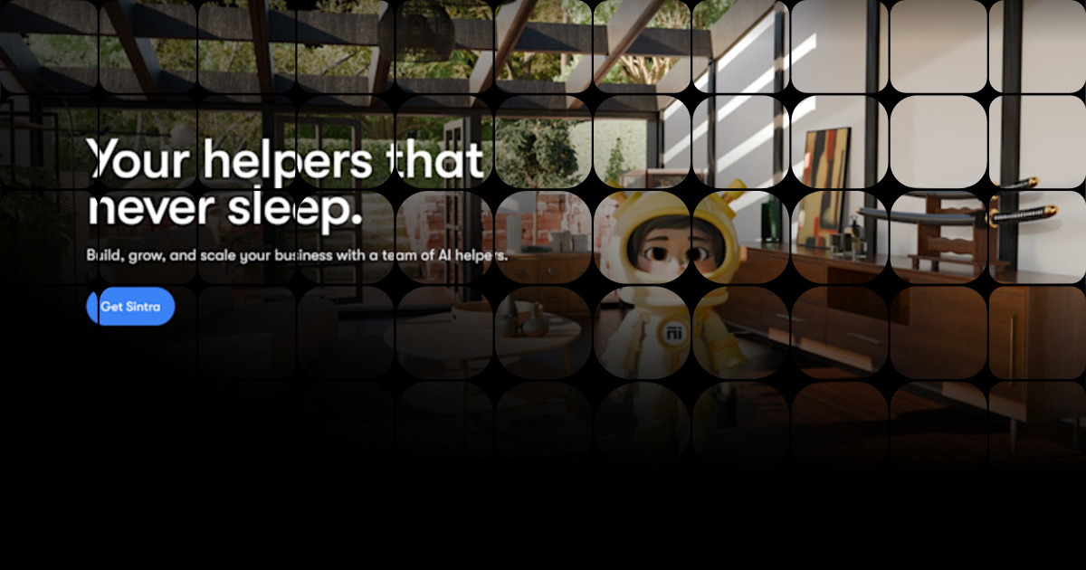 AI SaaS Landing Page Design with Sintra Inspiration