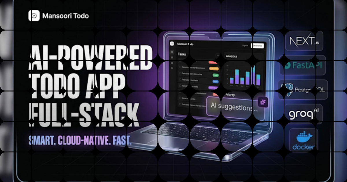 Full-Stack Todo App: From CLI to Cloud with AI Chatbot