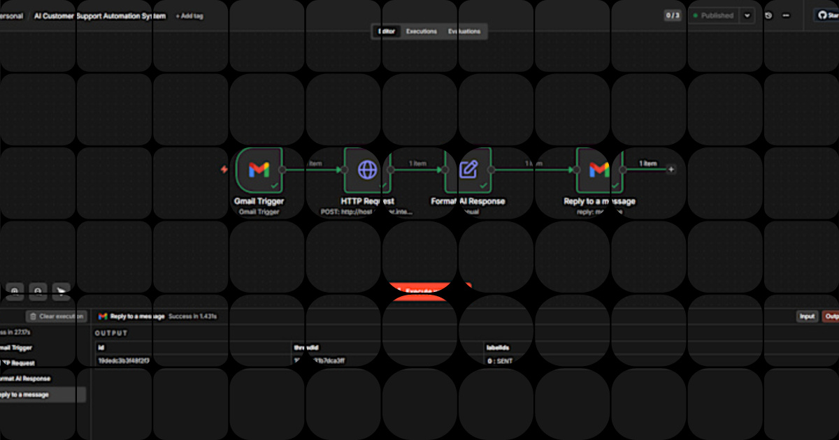 A workflow automation system that handles customer inquiries using AI ...
