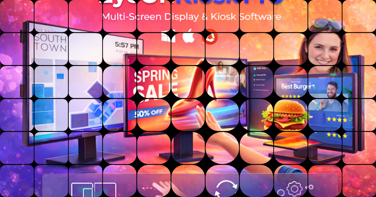 EyeOnKiosk Pro – Electron Multi-Screen Desktop Kiosk (Win/Mac/Linux)