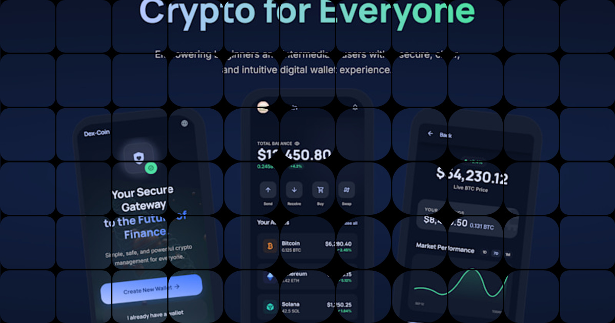 Discover Innovative UX Design for Dex-Coin Crypto Wallet