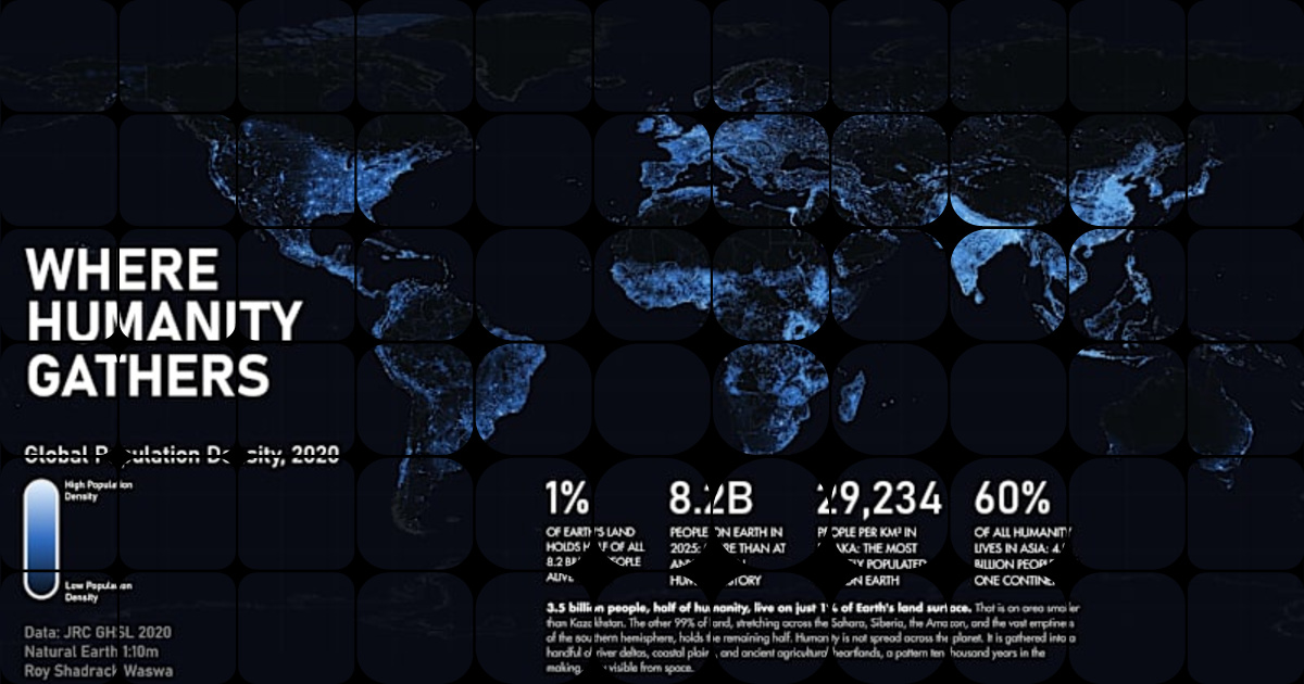 Visualizing Human Concentration with JRC GHSL 2020 Data