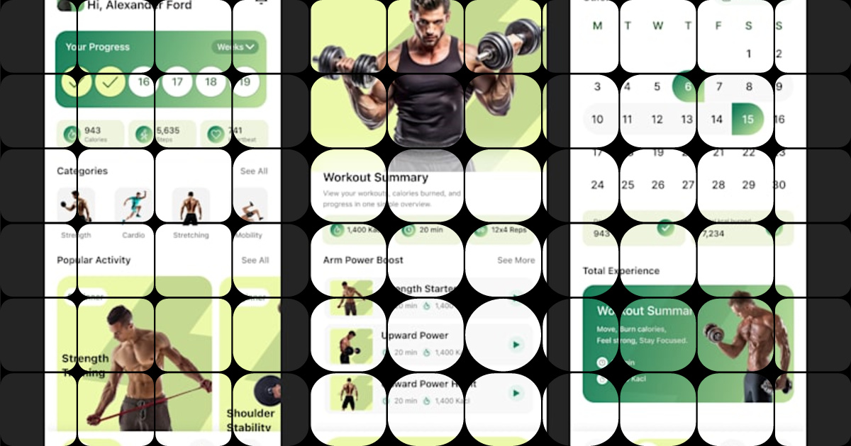 Innovative Fitness Tracker App UI/UX Design with Figma