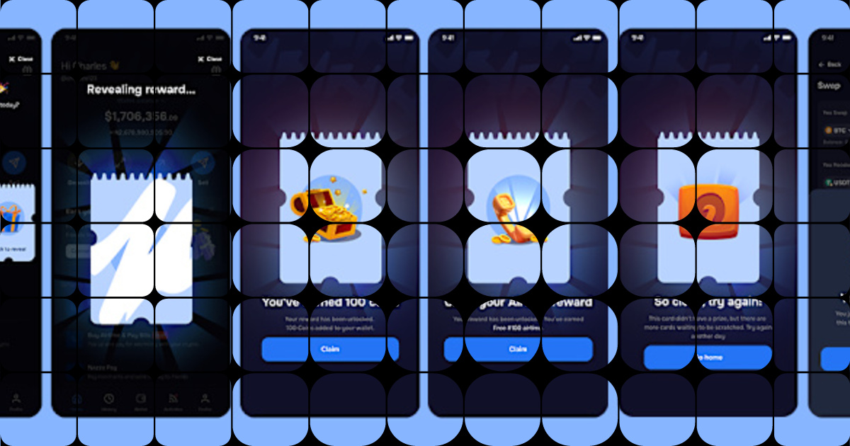 Innovative Scratch Card UI Design for Fintech Rewards