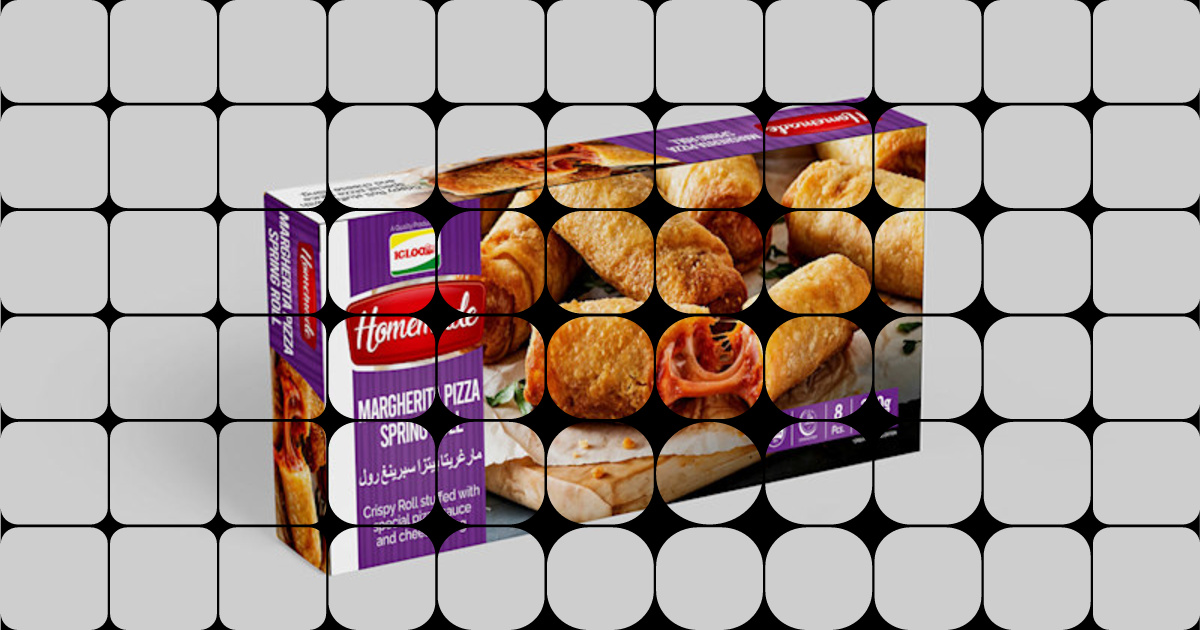 Innovative Packaging Design for Margherita Pizza Spring Rolls