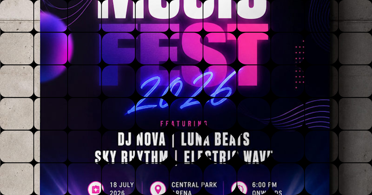 Innovative Music Fest 2026 Poster Design for Young Audiences