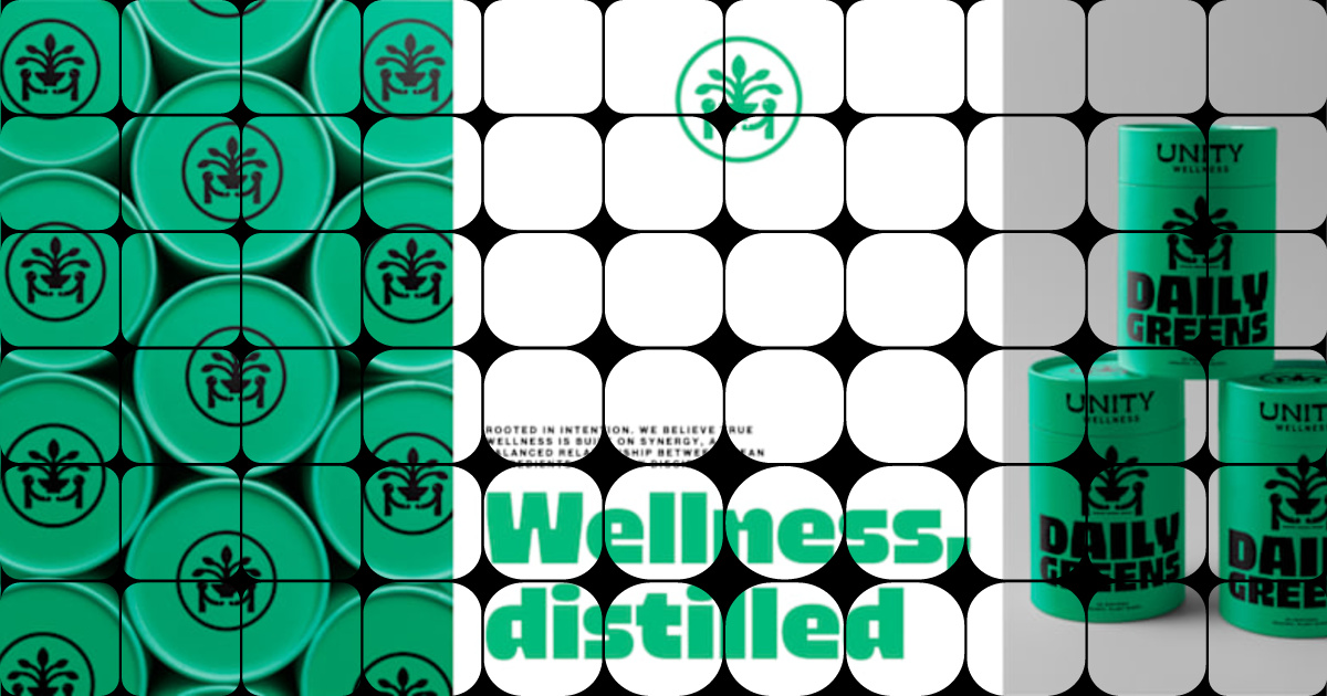 Brand identity and packaging for Unity Wellness. https://www.behance ...