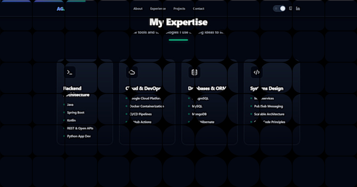 Build a Modern Developer Portfolio with React & Spring Boot