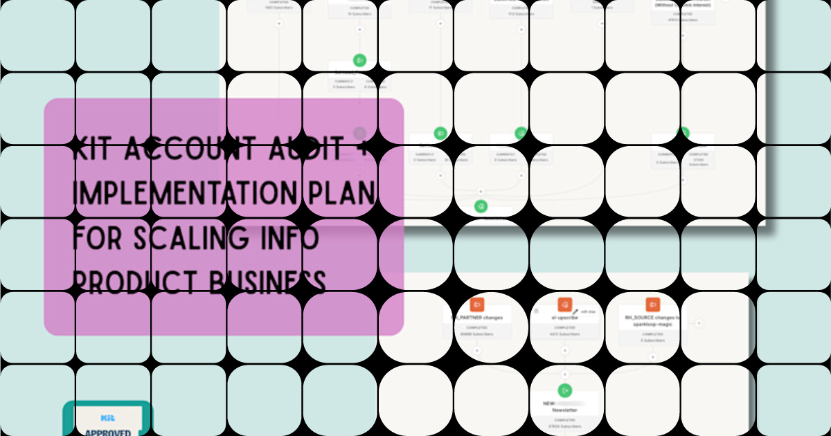 Kit Account Audit + Implementation Plan for Scaling Info Product ...