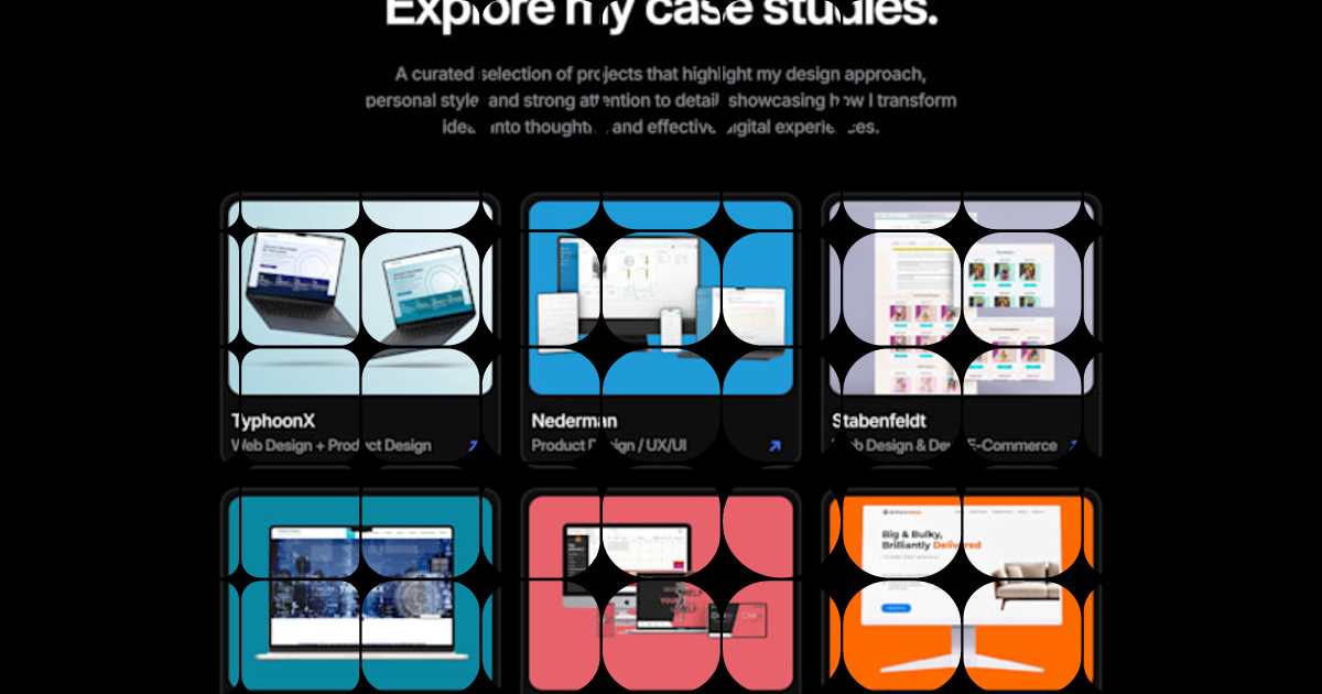Selected case studies for my new portfolio website. Coming soon... 🚀
