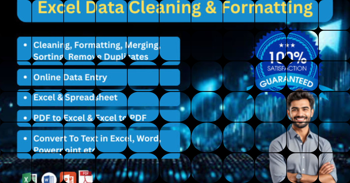 Expert Excel Data Cleaning and Formatting Services, Accurate & Efficient