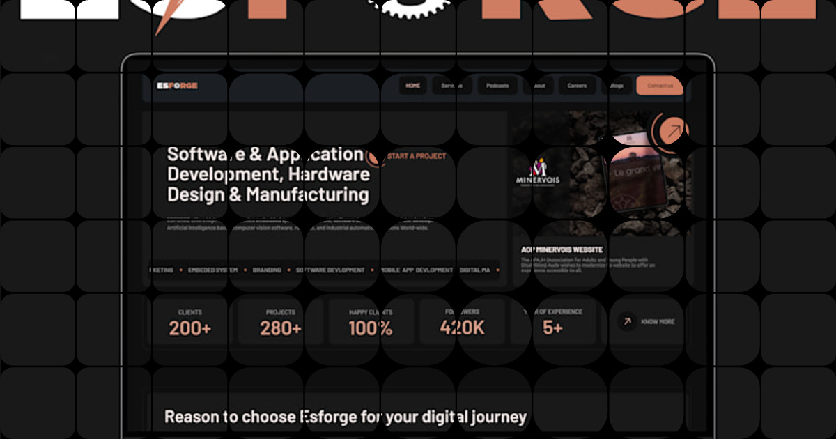 Modern Digital Tech Website UI Design with Figma Expertise