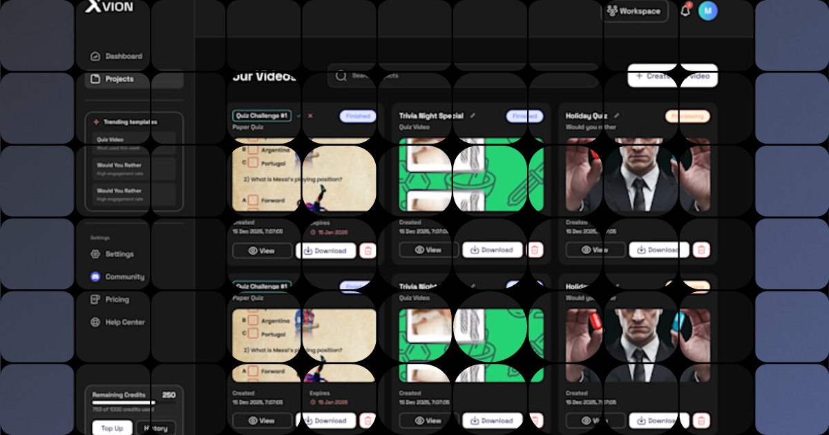 AI-Driven Faceless Video Generator: User Dashboard & Website Design Success