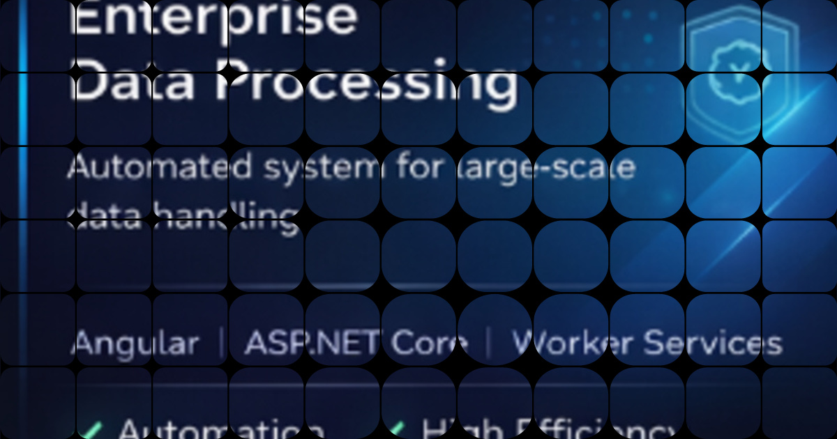 Automated Enterprise-Grade Data Processing System Development