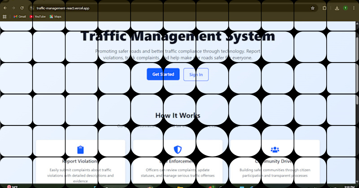 Real-Time Traffic Management Dashboard for Road Safety
