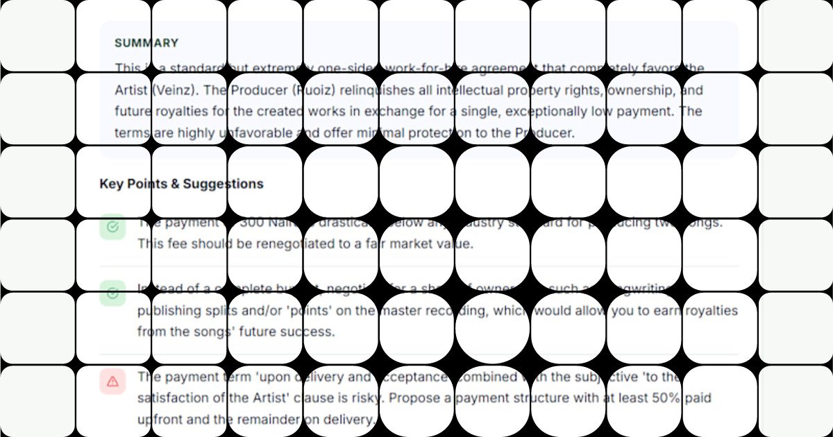 Streamline Music Contracts: AI-Powered Split Sheets & Management
