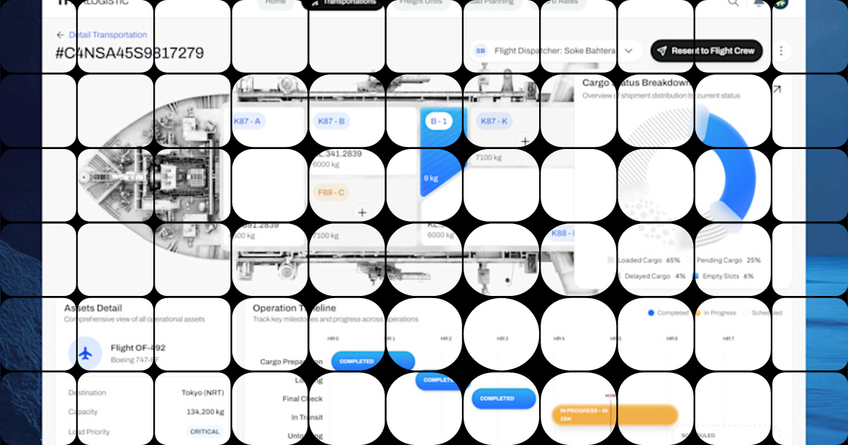 This logistics dashboard design transforms complex shipment and cargo ...
