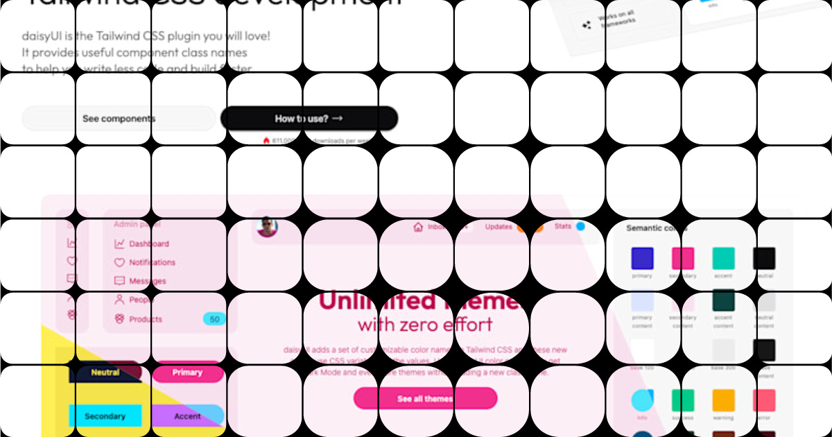 Explore DaisyUI: Essential Tailwind CSS Library for Developers