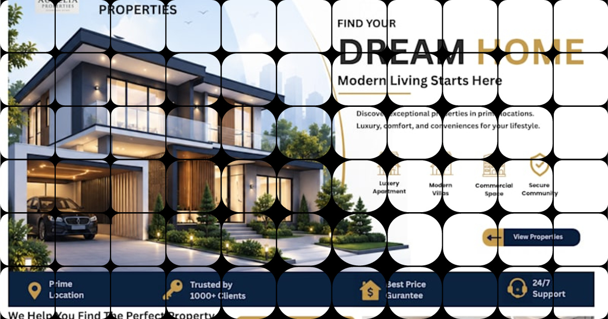 Luxury Real Estate Branding and Marketing Design Concept
