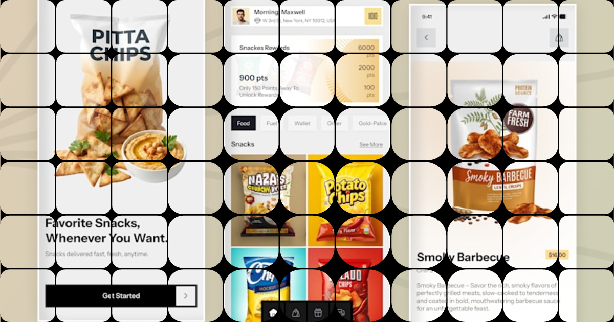 Snack Shopping App UI Design - Quick, Creative, Modern