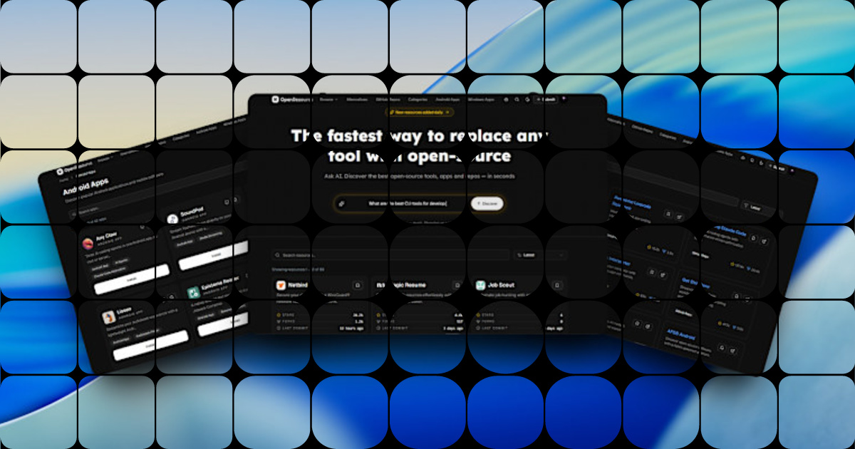 OpenResource — AI-Powered Open Source Discovery Platform Finding good ...