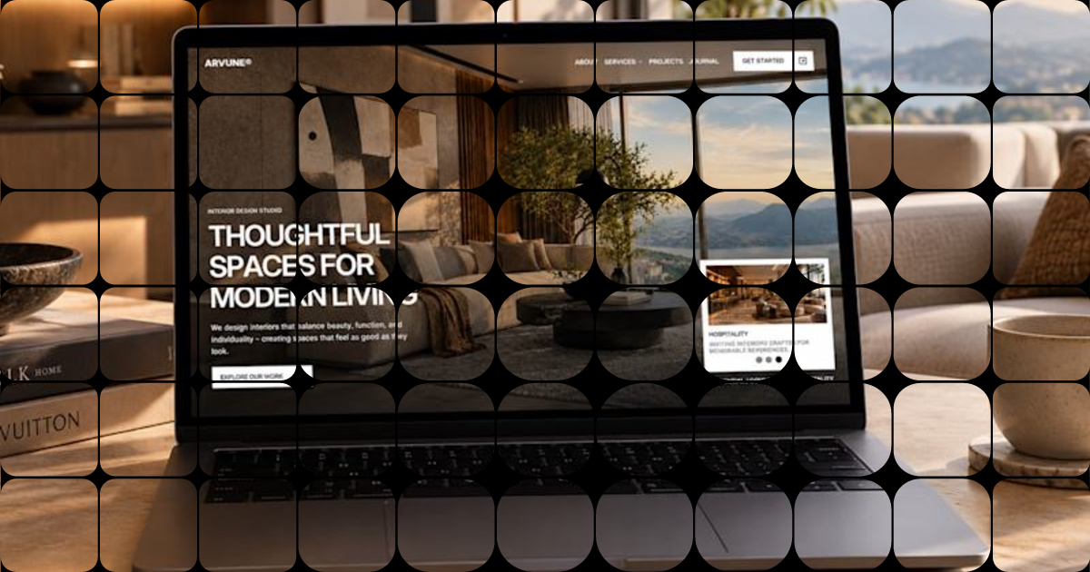 ARVUNE is a refined Framer template designed for modern interior design ...