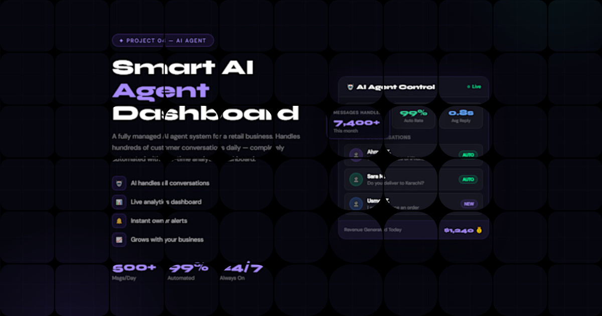 Smart AI Agent Dashboard