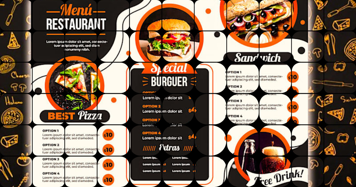 Stunning Food & Restaurant Menu Graphics Design Showcase