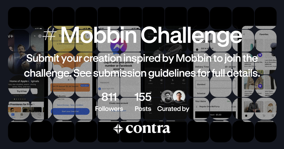 #Mobbin Challenge on Contra