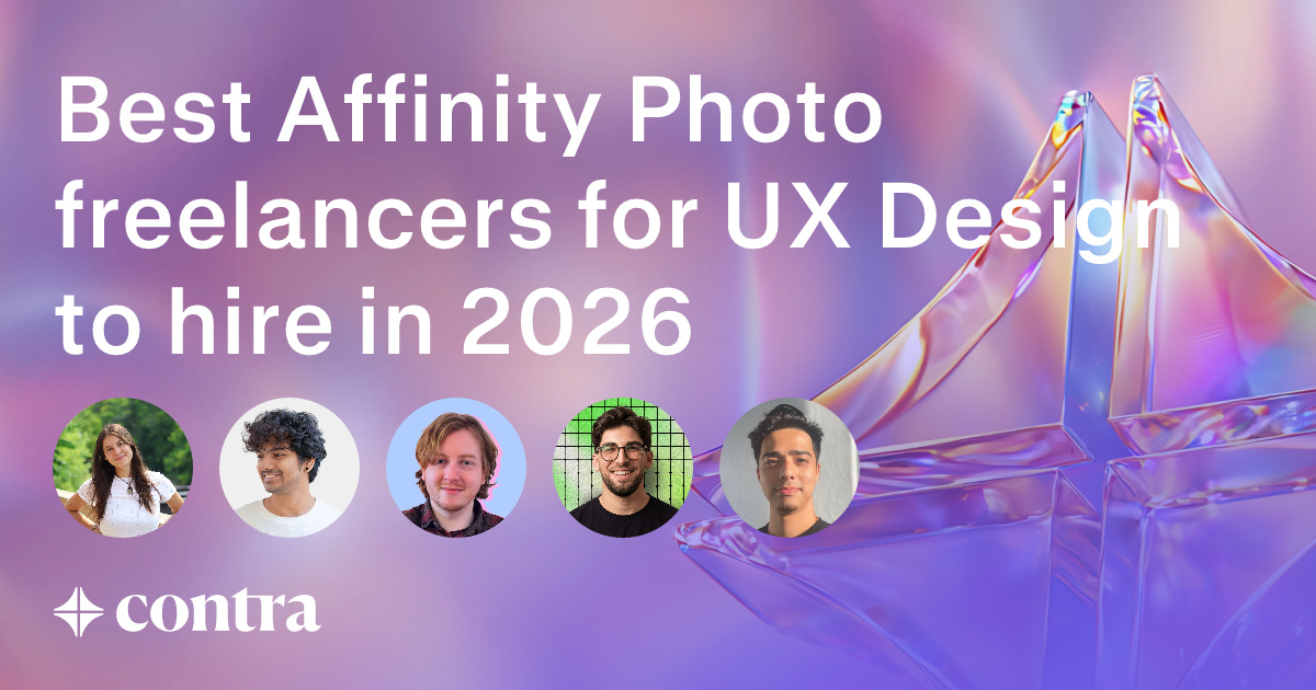 Affinity Photo freelancers for UX Design
