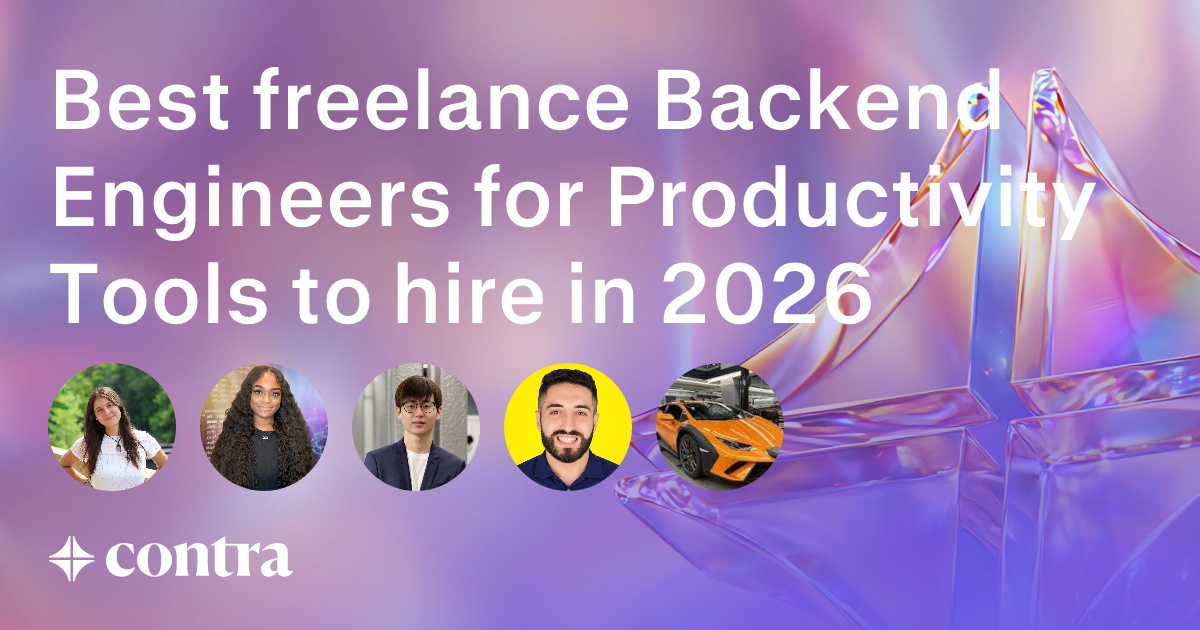 Backend Development freelancers for Productivity Tools