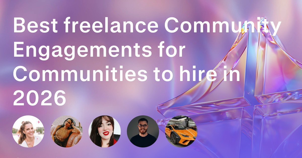 Community Engagement freelancers for Communities