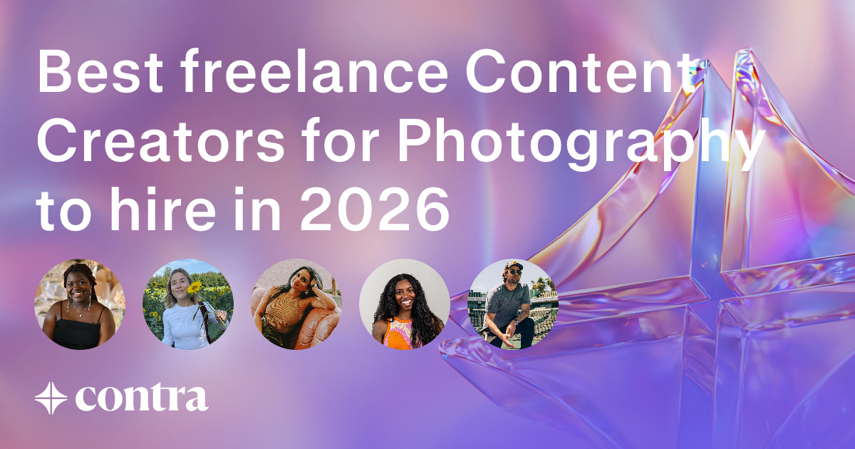 Content Creation freelancers for Photography