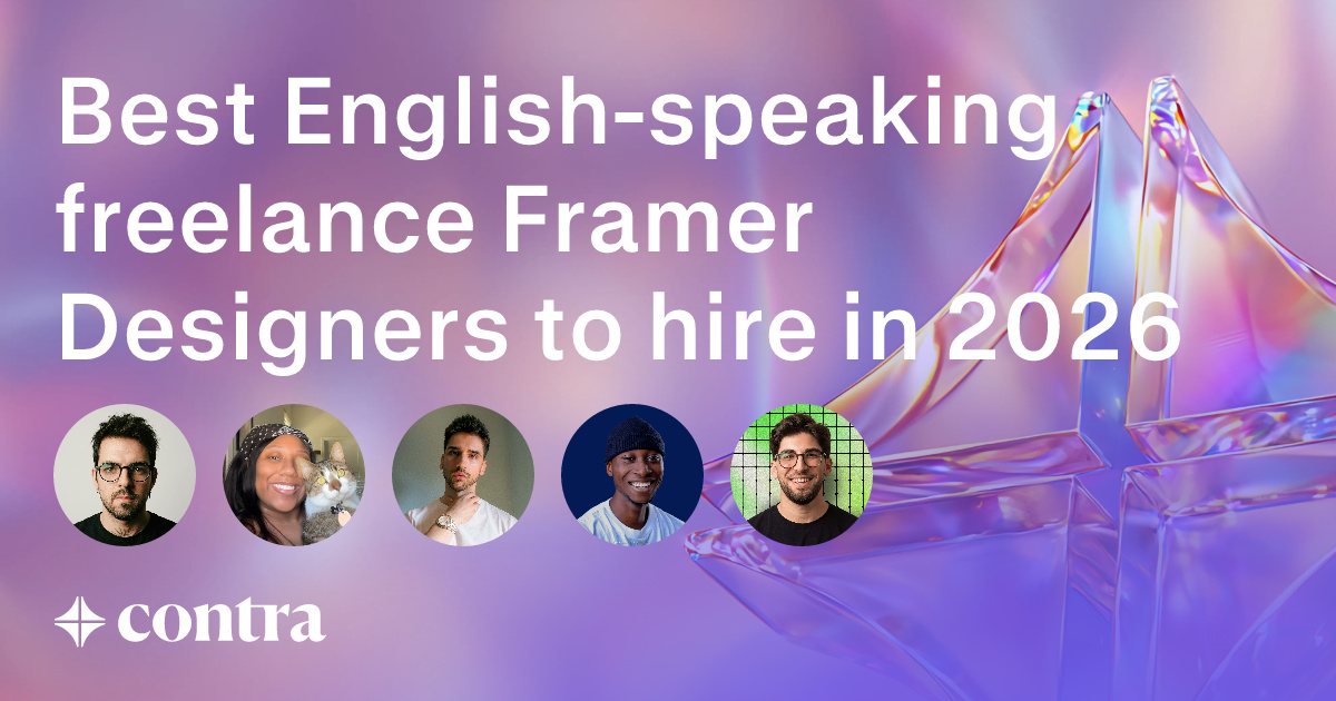 English-speaking Framer Website Design freelancers