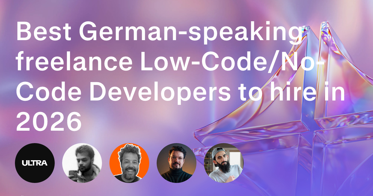 German-speaking Low-Code/No-Code Development freelancers