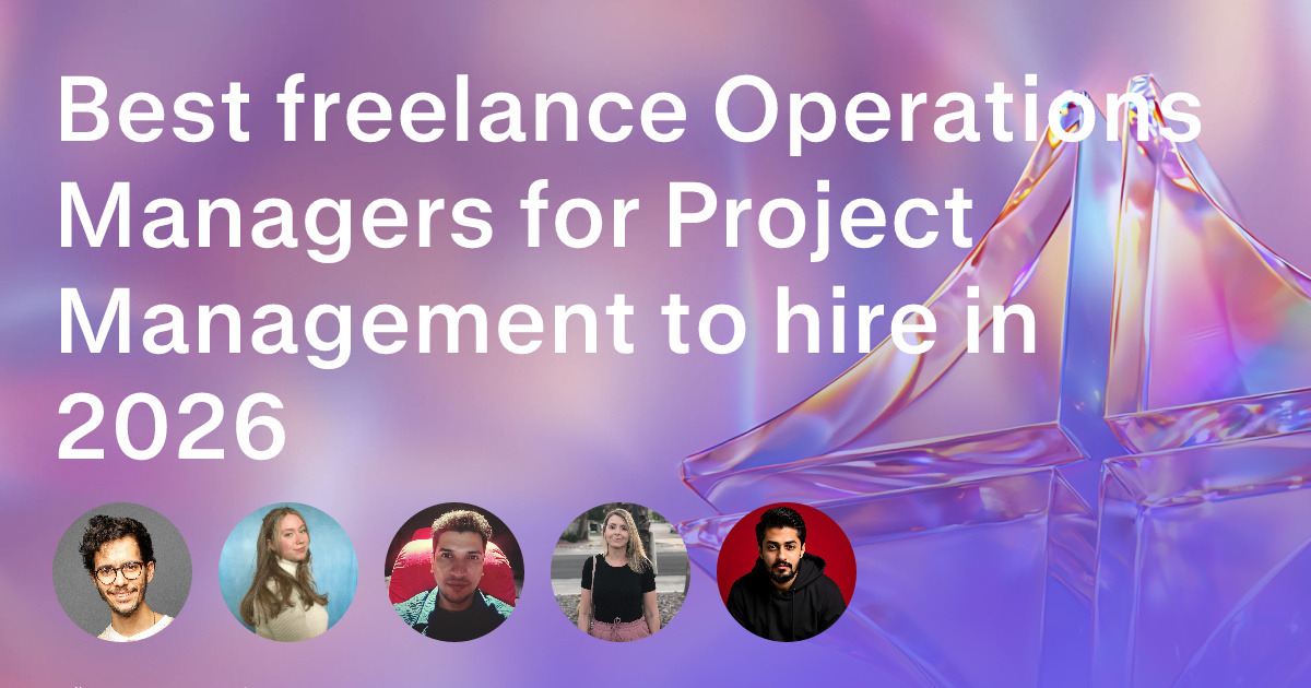 Operations Management freelancers for Project Management